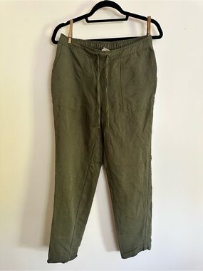 Men's Olive Drawstring Casual Pants